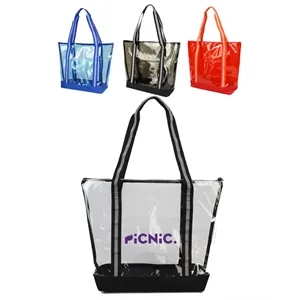Union Printed - Clear Tote Bag w/ Zipper