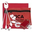 TechTime Plus Mobile Tech Charging Kit with Earbuds | https://www.bestnamebadges.com