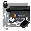 TechTime Plus Mobile Tech Charging Kit with Earbuds | https://www.bestnamebadges.com