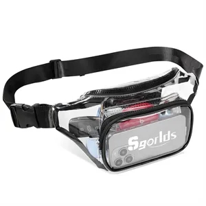 Clear Fanny Pack With Two Zipper Pockets