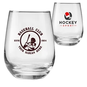 15.25 oz. Libbey Stemless Glasses W/ Custom Logo | https://www.bestnamebadges.com