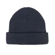 Custom Cuffed Knit Beanie With Faux Leather Patch | https://www.bestnamebadges.com