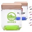 41 oz. Candy Jars Square Glass with Wooden Lid | https://www.bestnamebadges.com