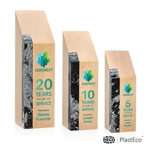 Verde PlastEco™ VividPrint™ Award - Charcoal | https://www.bestnamebadges.com