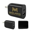 Voltcharge 12.5W 2-In-1 USB And Type C Wall Charger Adapter | https://www.bestnamebadges.com