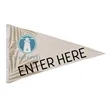 2.5' x 4' Polyester Pennant Flag Single-Sided | https://www.bestnamebadges.com