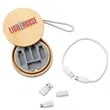 Wooden Grain Multi USB Adapter Cable Kit | https://www.bestnamebadges.com