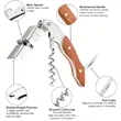 Folding Multifunction Corkscrew Foil Cutter Wine Key | https://www.bestnamebadges.com