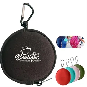 Custom Zipper Pouch Purses for Coins Keys Change Earphones