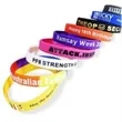 Debossed Color Filled Wristband | https://www.bestnamebadges.com