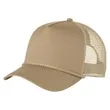 Structured 5 Panel Curved Bill Trucker Cap with Rope | https://www.bestnamebadges.com