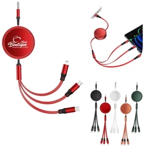 3-in-1 Retractable Charging Cable Wrap Type-C/Micro/IPhone