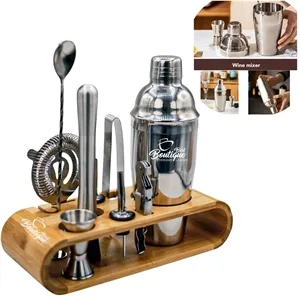10 Piece Cocktail Shaker Set Bartender Kit Bar Tool Custom