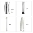 10 Piece Cocktail Shaker Set Bartender Kit Bar Tool Custom | https://www.bestnamebadges.com