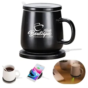 Coffee Mug Cup Warmer Wireless Charger With Auto Shut Off