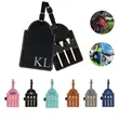 Leather Golf Bag Tag with 3 Tees Set | https://www.bestnamebadges.com