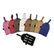 Leather Golf Bag Tag with 3 Tees Set | https://www.bestnamebadges.com