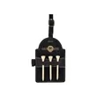 Leather Golf Bag Tag with 3 Tees Set | https://www.bestnamebadges.com