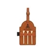 Leather Golf Bag Tag with 3 Tees Set | https://www.bestnamebadges.com