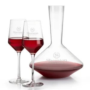 Tucson Carafe & Wine Set - Clear | https://www.bestnamebadges.com