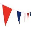 60' Red, White & Blue Pennant String | https://www.bestnamebadges.com