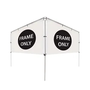 12'W x 5'H In-Ground Banner Hardware - V-Shape Banner