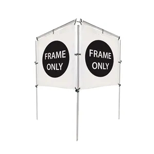 6'W x 5'H In-Ground Banner Hardware - V-Shape Banner