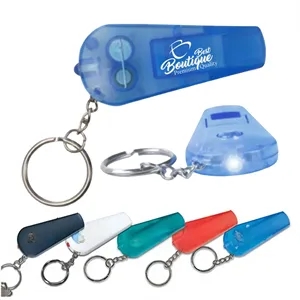 Whistle Flashlight Keychain Key Tags LED Light