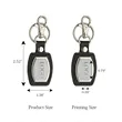 Leather And Brushed Plate Keyring Gift Keychain | https://www.bestnamebadges.com