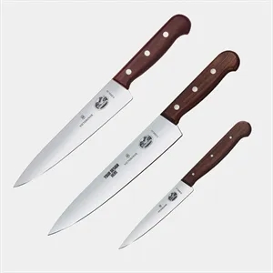 Victorinox® German Made 3-Piece Wood Kitchen Knife Set | https://www.bestnamebadges.com