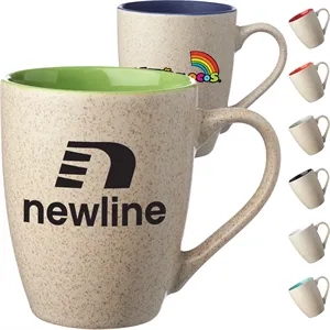 Two Tone Speckled Coffee Mugs | https://www.bestnamebadges.com