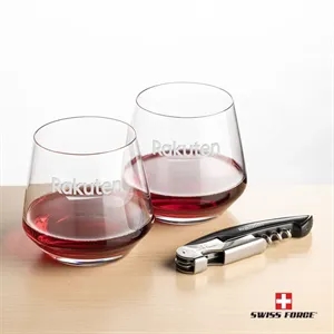 Swiss Force® Opener & Tucson Stemless Wine | https://www.bestnamebadges.com