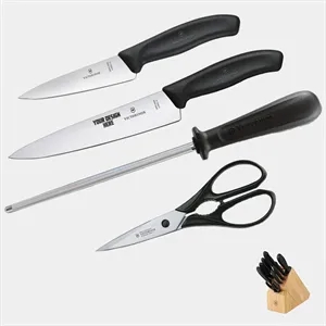 Victorinox® German Made 10-Piece Block Kitchen Knife Set | https://www.bestnamebadges.com