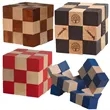 Elastic Cube Puzzle in Wood | https://www.bestnamebadges.com