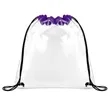Clear Stadium Drawstring Sportpack | https://www.bestnamebadges.com