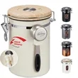 60OZ. Coffee Canister Window Kitchen Food Storage Container | https://www.bestnamebadges.com
