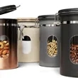 60OZ. Coffee Canister Window Kitchen Food Storage Container | https://www.bestnamebadges.com