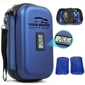 Insulin Cooler Travel Medication Case Diabetic W/ 2 Ice Pack