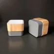 Customizable Bamboo Portable Bluetooth Brown Speakers | https://www.bestnamebadges.com
