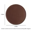 Personalized Leather round Coaster Home Decorwedding Favors | https://www.bestnamebadges.com
