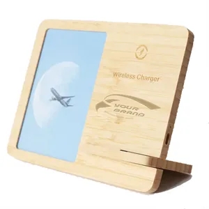 15W Wooden Photo Frame Detachable Desktop Wireless Charger