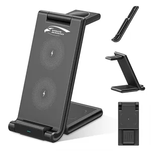 3 in 1 Folding Wireless Charger Multi-function Phone Holder