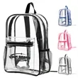 Personalized School PVC Clear Backpack with Reinforced Strap | https://www.bestnamebadges.com