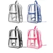 Personalized School PVC Clear Backpack with Reinforced Strap | https://www.bestnamebadges.com