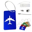 Metal Business Gift Checked Box Dog Luggage Tag | https://www.bestnamebadges.com
