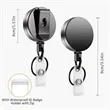 TransClear Black Retractable Clip Badge Holder | https://www.bestnamebadges.com