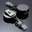 TransClear Black Retractable Clip Badge Holder | https://www.bestnamebadges.com