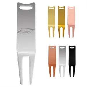 Portable Metal Golf Divot Repair Tool Fork Green Accessories