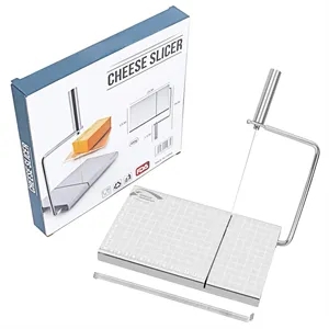 Stainless Steel Cheese Slicer Cutter W/ Accurate Size Scale