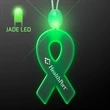 Light-up acrylic ribbon LED necklace | https://www.bestnamebadges.com